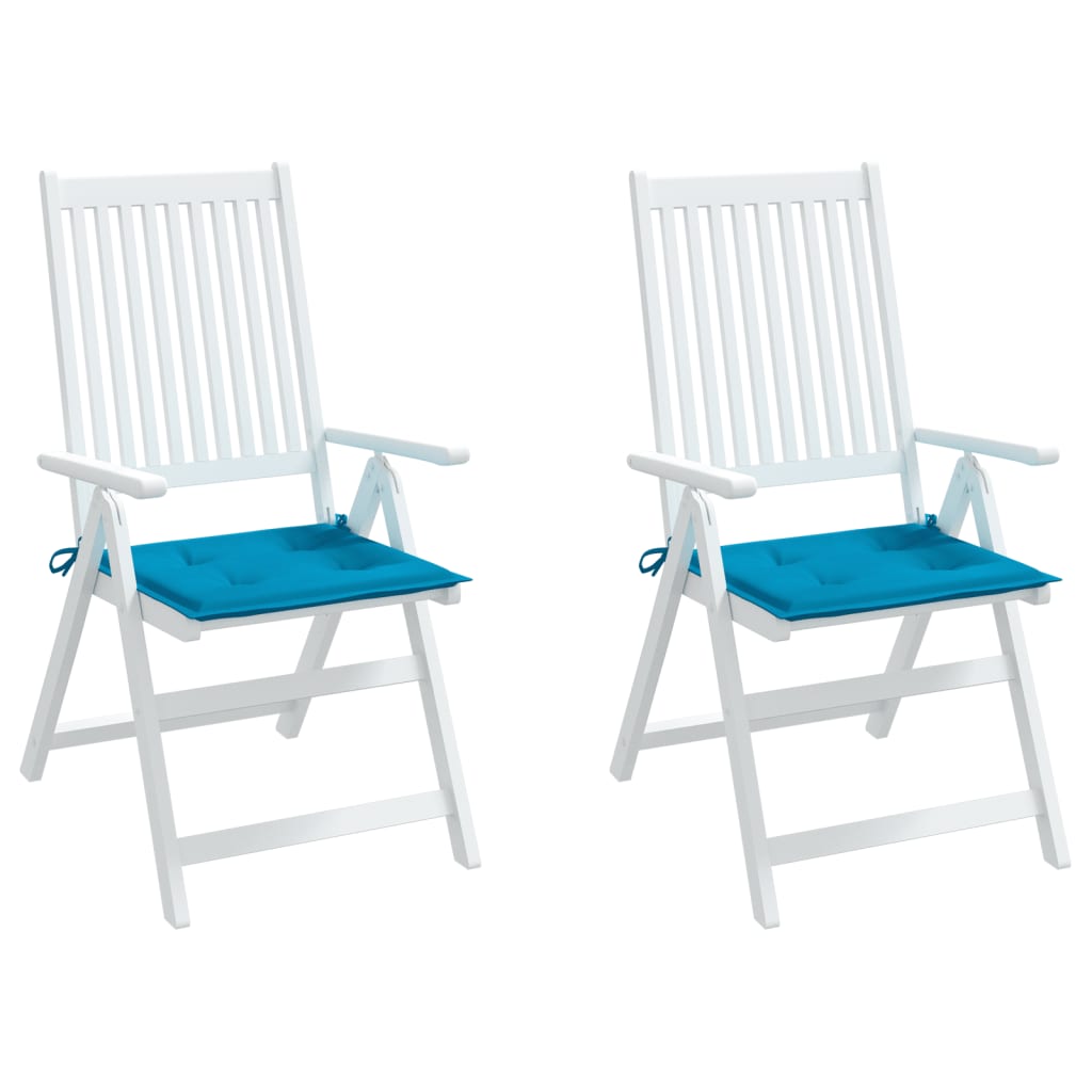 vidaXL Cojines de silla de jardín 2 uds tela Oxford azul 50x50x3 cm