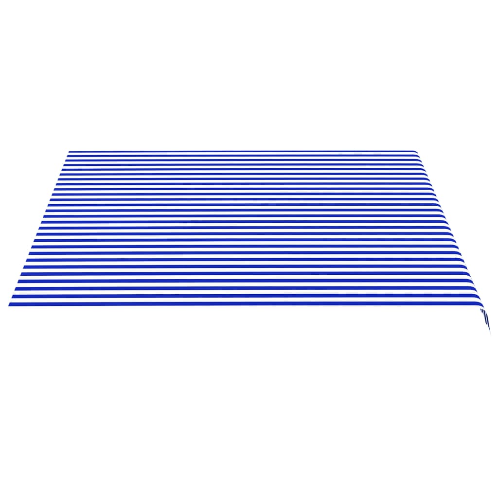 vidaXL Tela de repuesto para toldo azul y blanco 4x3,5 m
