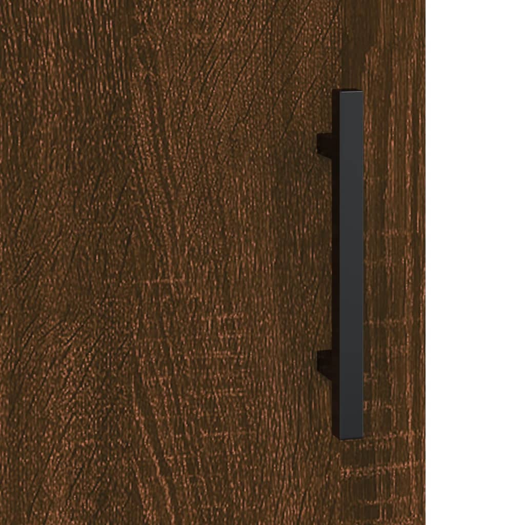 vidaXL Aparador alto madera contrachapada marrón roble 69,5x34x180 cm