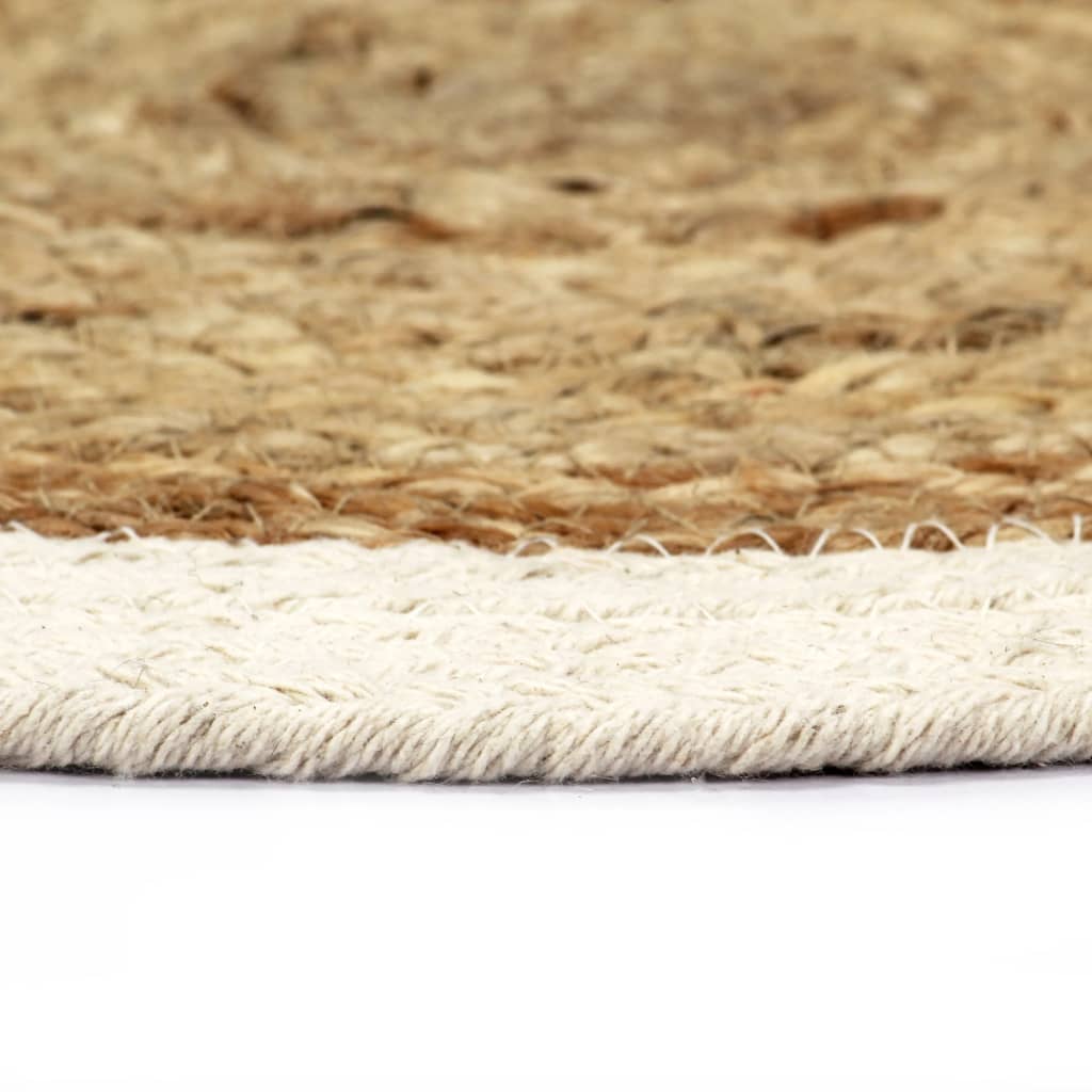 vidaXL Mantel individual redondo 4 uds yute algodón natural liso 38 cm