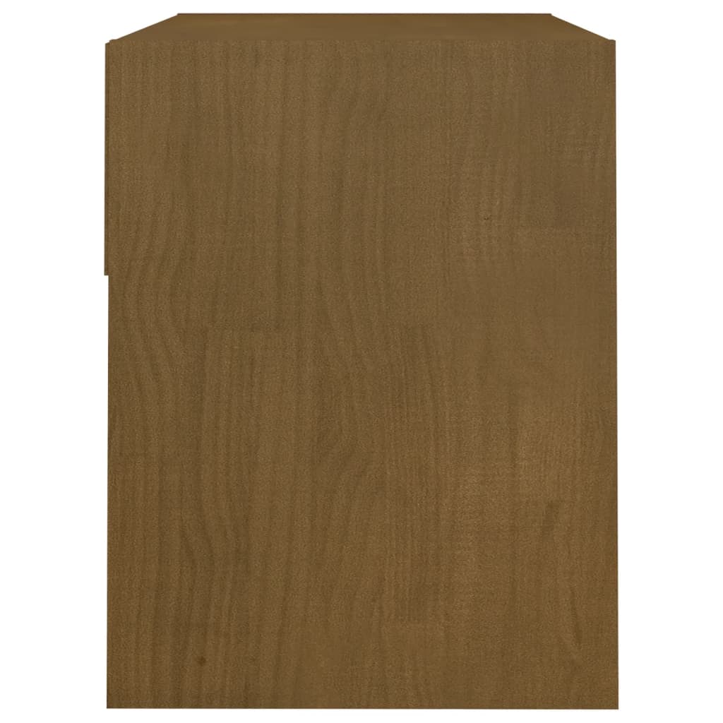 vidaXL Mesita de noche madera maciza de pino marrón miel 40x31x40 cm