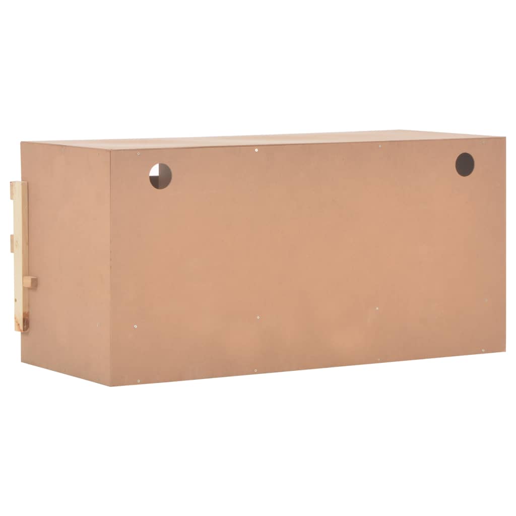 vidaXL Ponedero para gallinas 3 compartimentos madera pino 96x40x45 cm