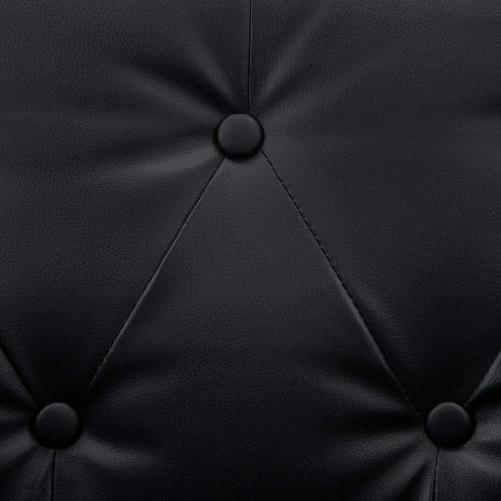 vidaXL Set de sofás de 2 piezas con tapizado de cuero sintético negro