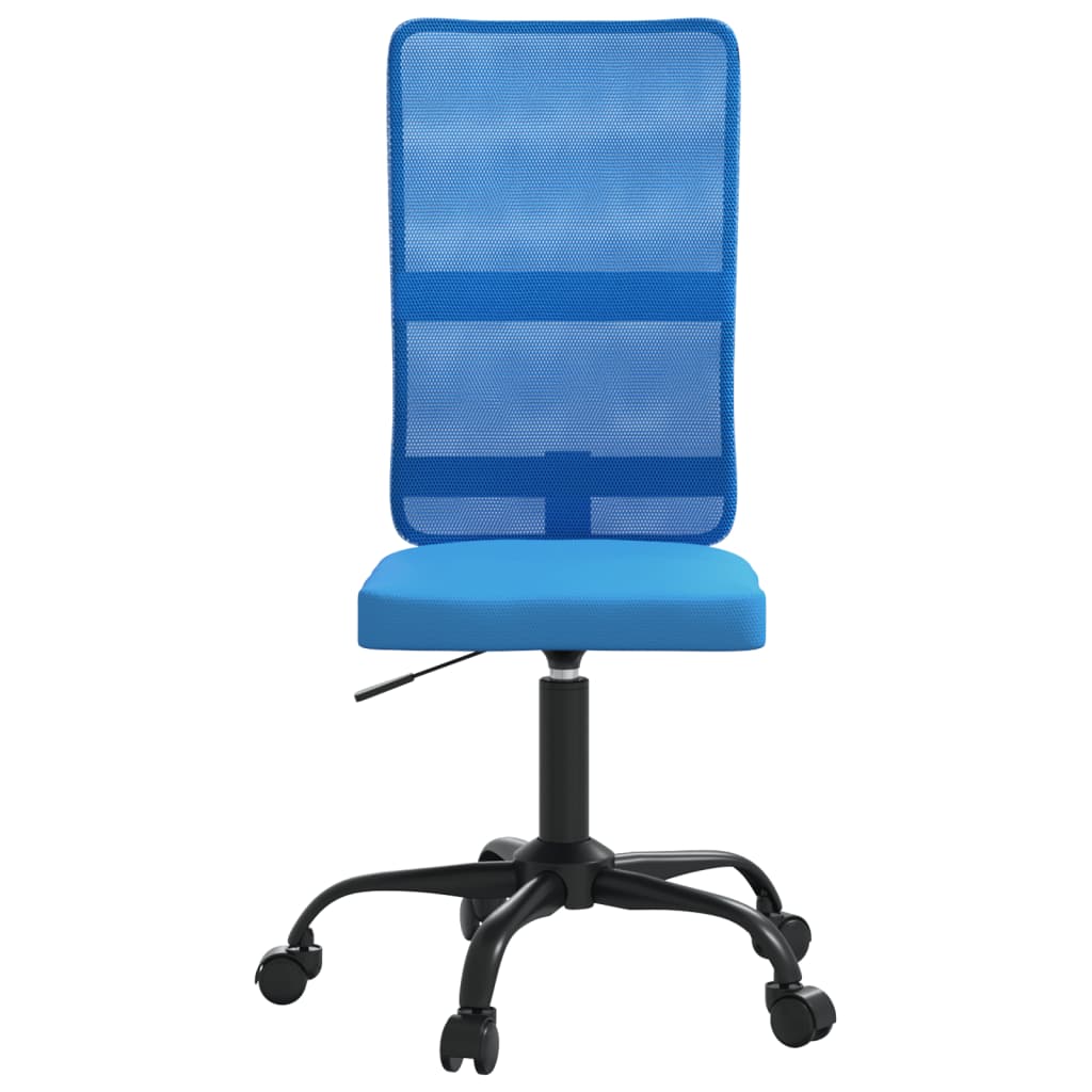vidaXL Silla de oficina regulable en altura tela de malla azul