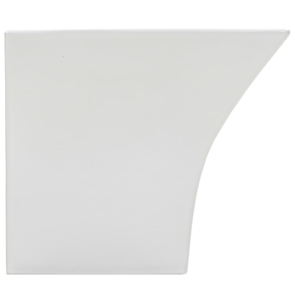 vidaXL Lavabo de pared de cerámica blanco 500x450x410 mm