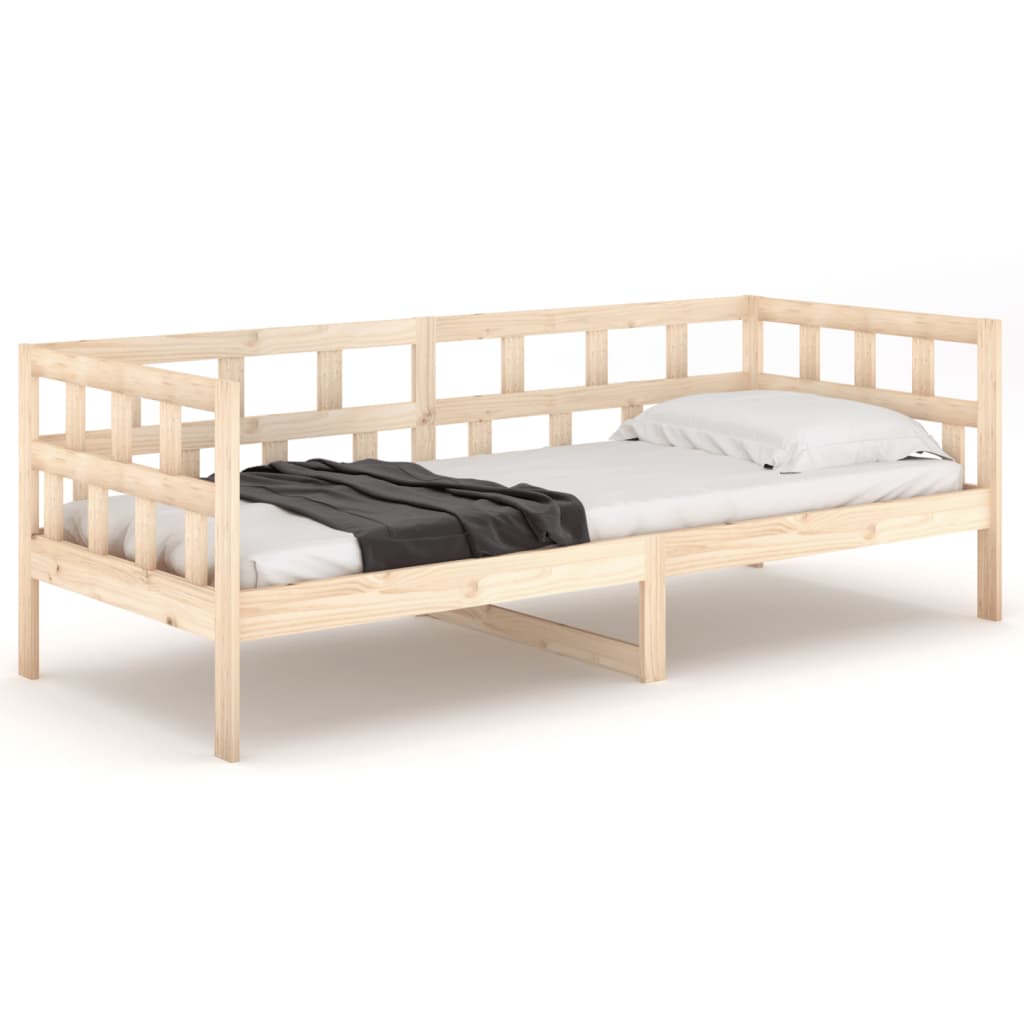 vidaXL Sofá cama de madera maciza de pino 90x200 cm