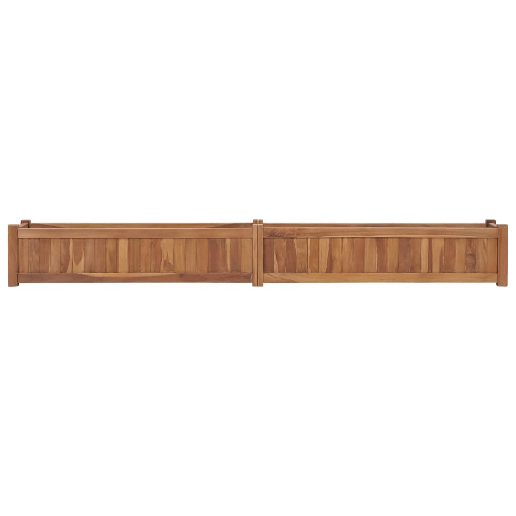 vidaXL Arriate elevado madera maciza de teca 200x30x25 cm