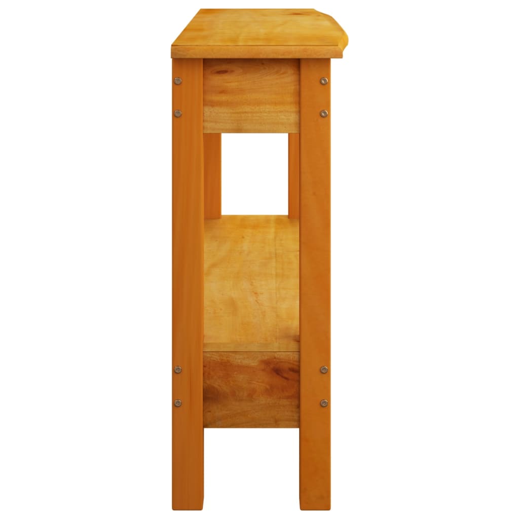 vidaXL Mesa consola con cajones madera maciza de caoba 110x30x75 cm