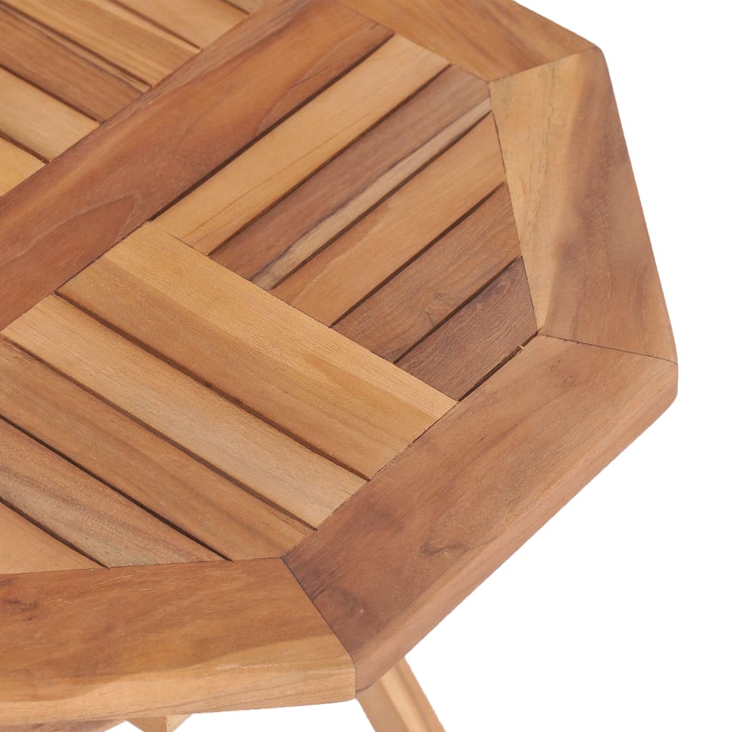 vidaXL Mesa de jardín plegable madera maciza de teca 45x45x45 cm