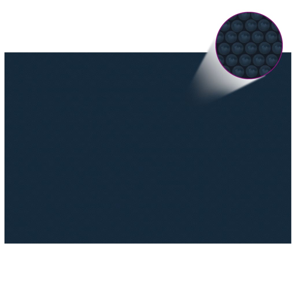 vidaXL Cubierta solar de piscina de PE flotante negro y azul 300x200cm