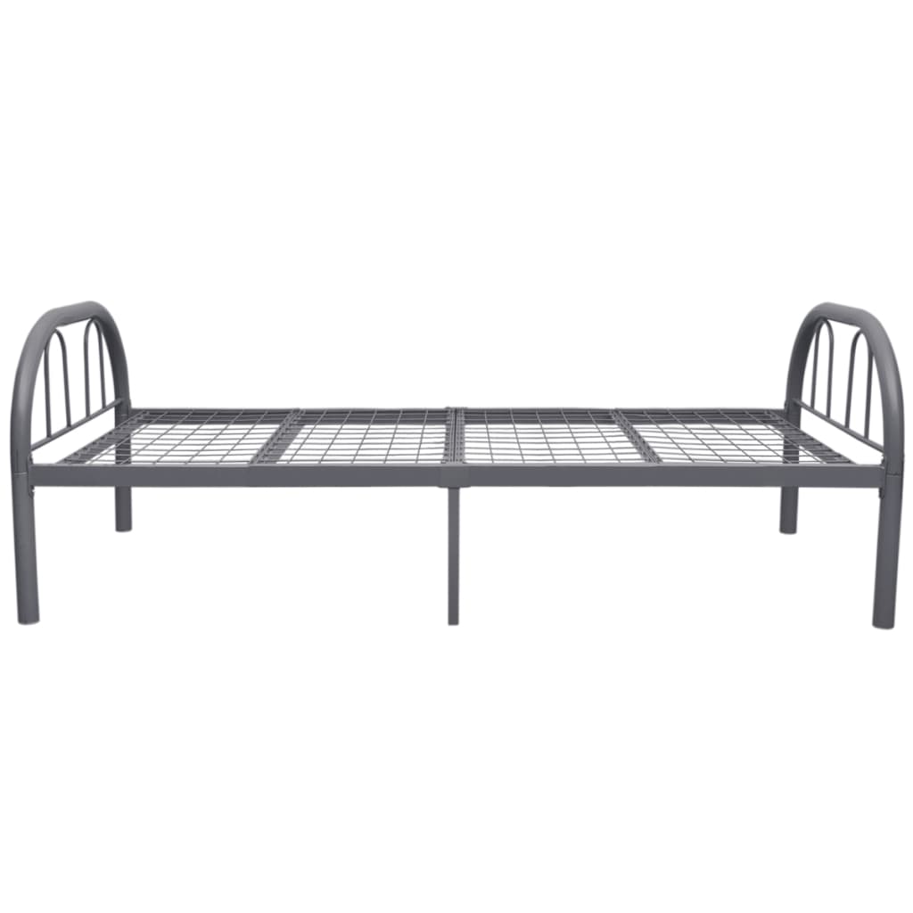 vidaXL Estructura de cama de metal gris 75x200 cm