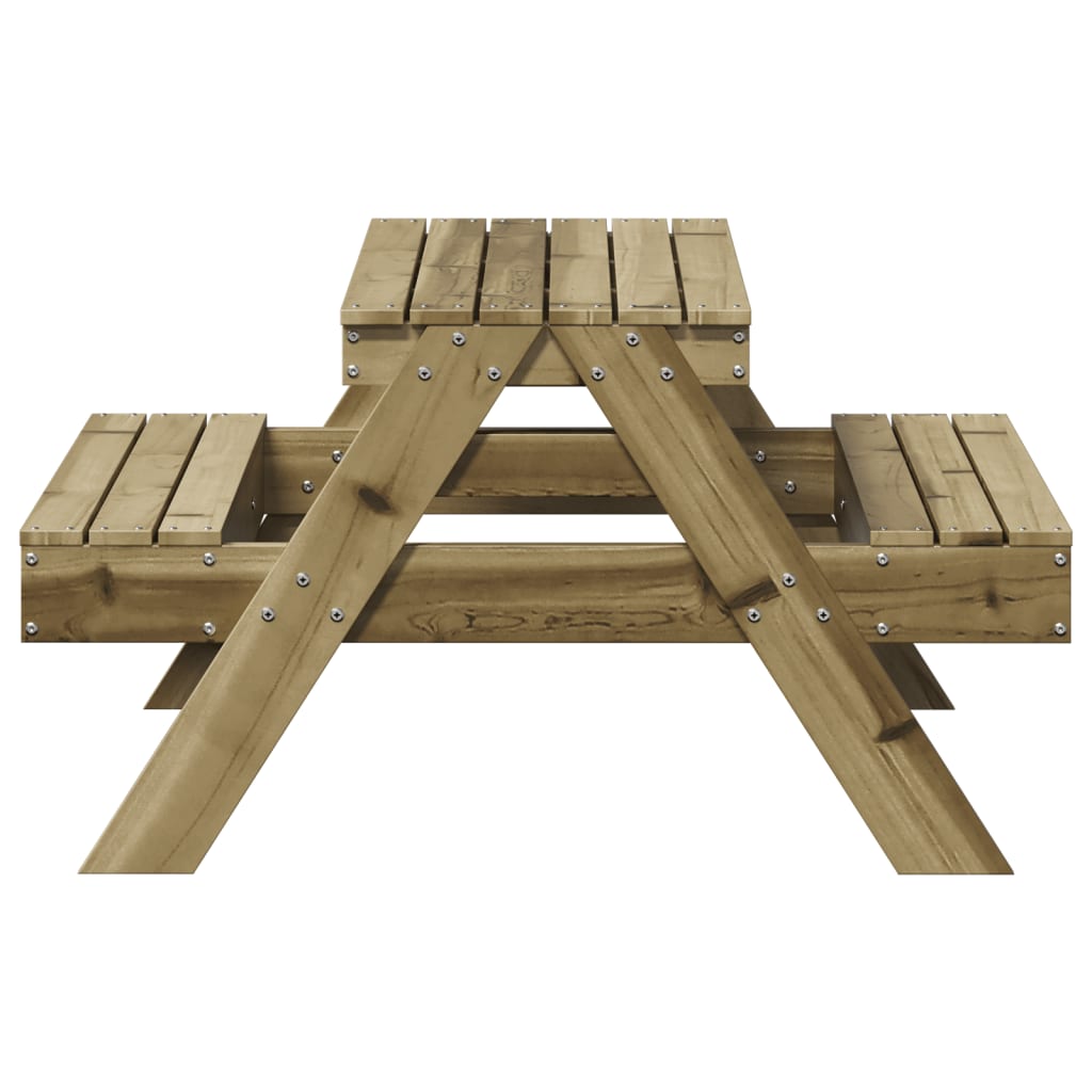 vidaXL Mesa de pícnic para niños madera pino impregnada 88x97x52 cm