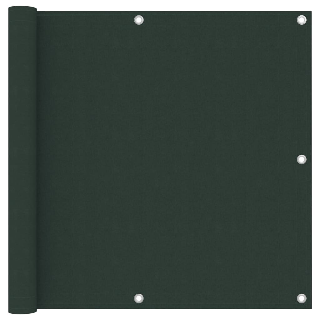 vidaXL Toldo para balcón tela oxford verde oscuro 90x300 cm