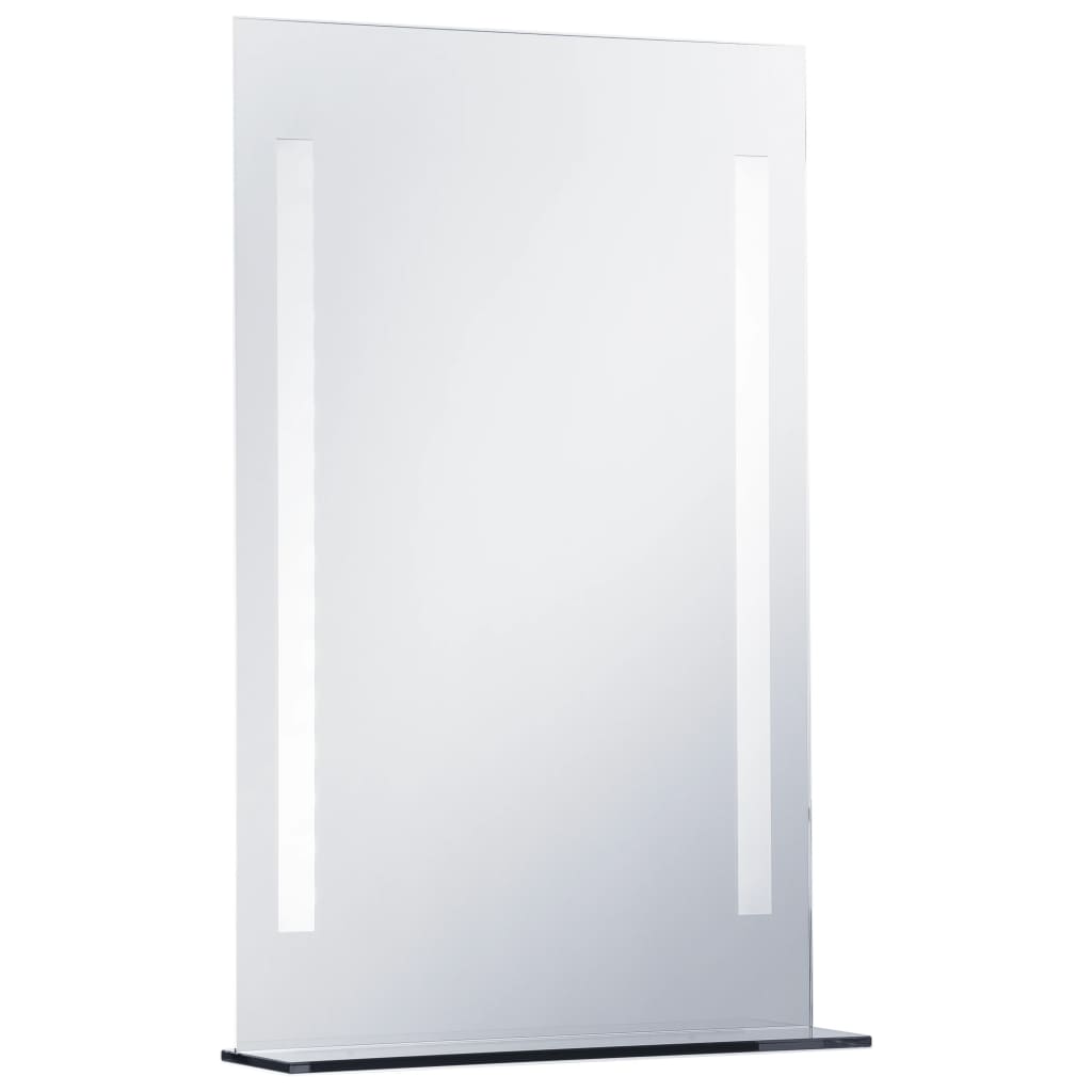 vidaXL Espejo de pared de baño con LED y estante 60x80 cm