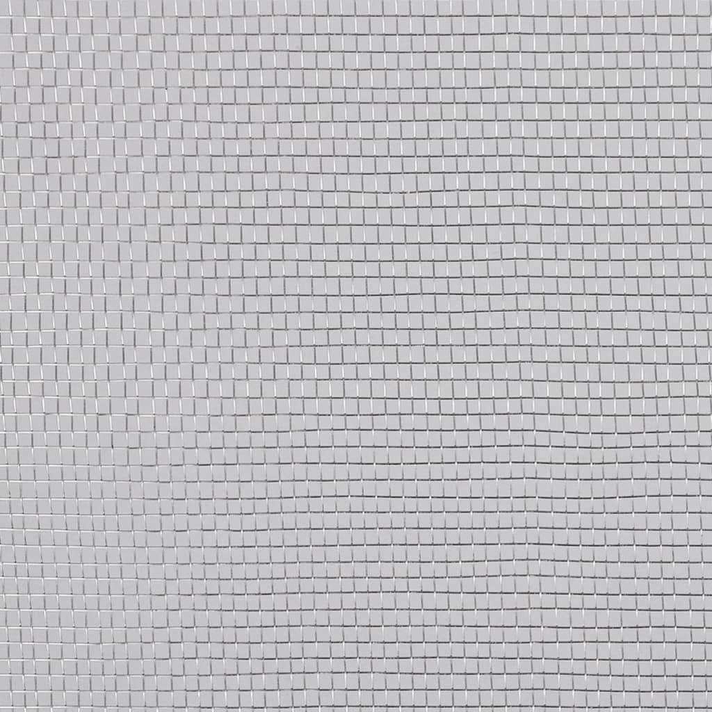 vidaXL Malla mosquitera de aluminio plateada 100x1000 cm