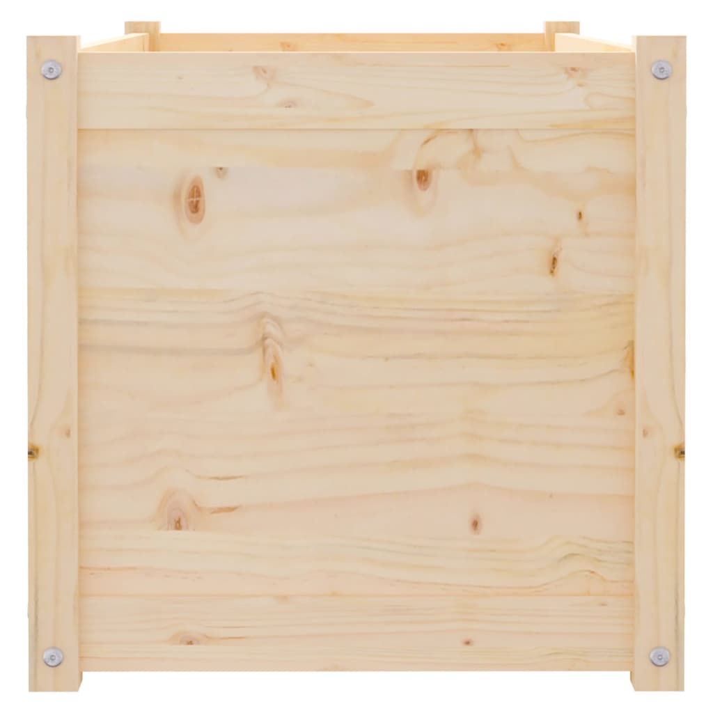 vidaXL Jardinera de madera maciza de pino 100x50x50 cm