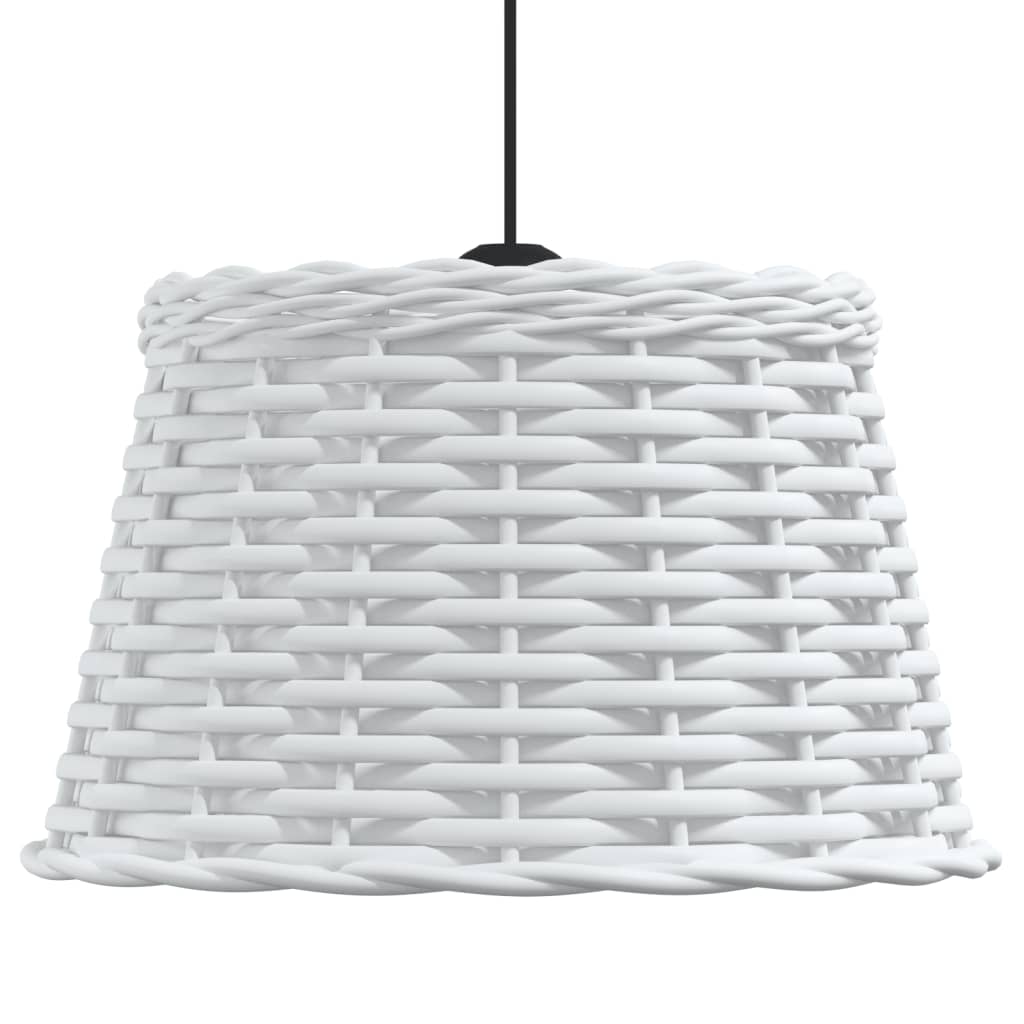 vidaXL Pantalla para lámpara de techo mimbre blanco Ø38x23 cm