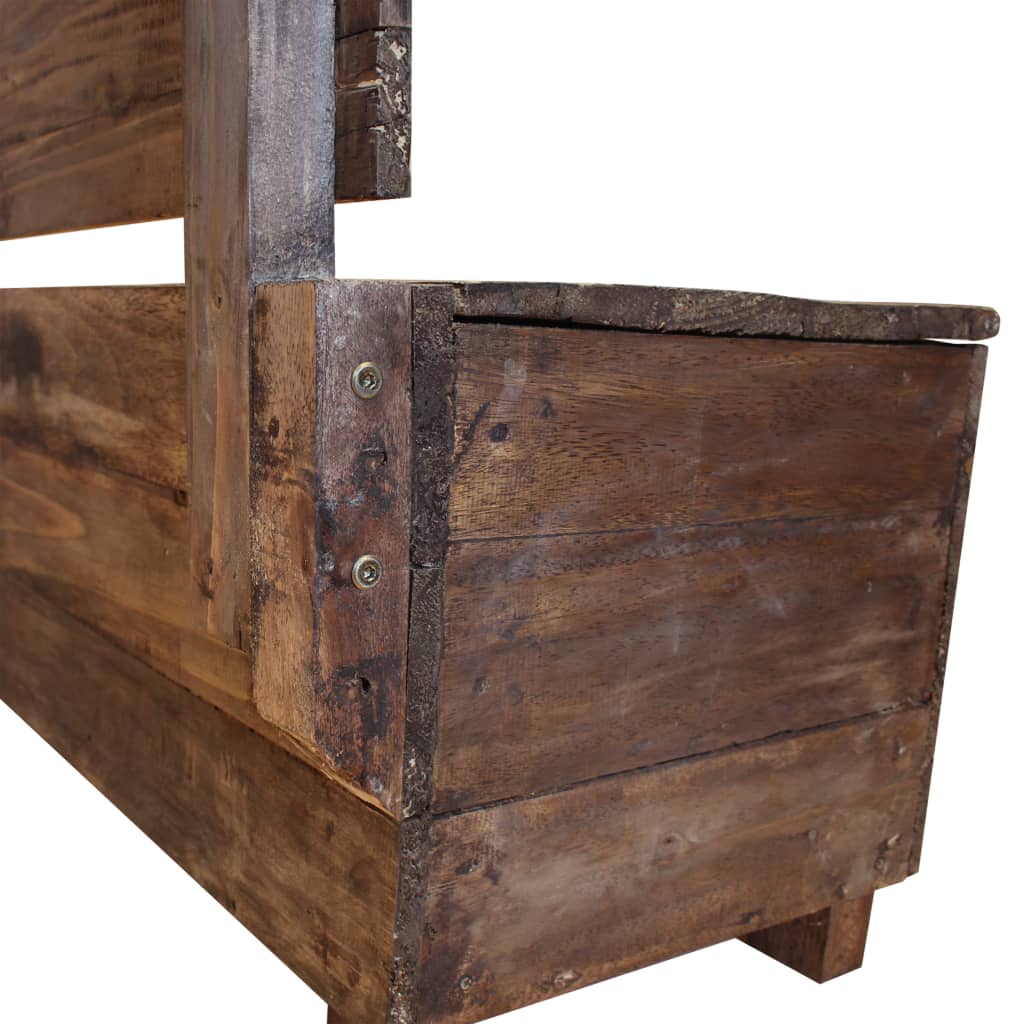 vidaXL Banco de madera maciza reciclada 86x40x60 cm