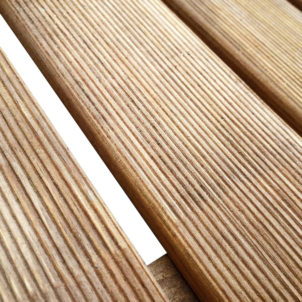 vidaXL Baldosas de porche 12 unidades madera marrón 50x50 cm