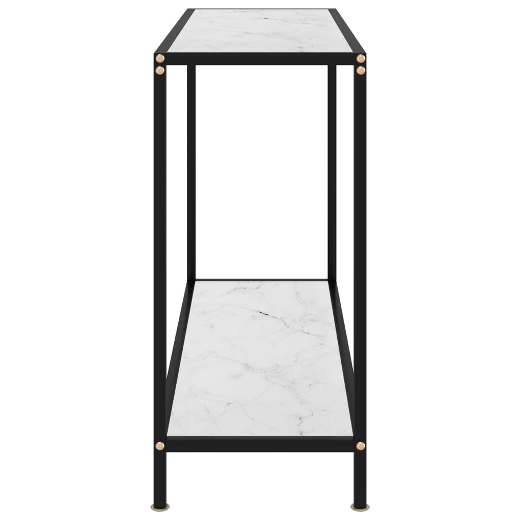 vidaXL Mesa de consola blanco vidrio templado 100x35x75 cm