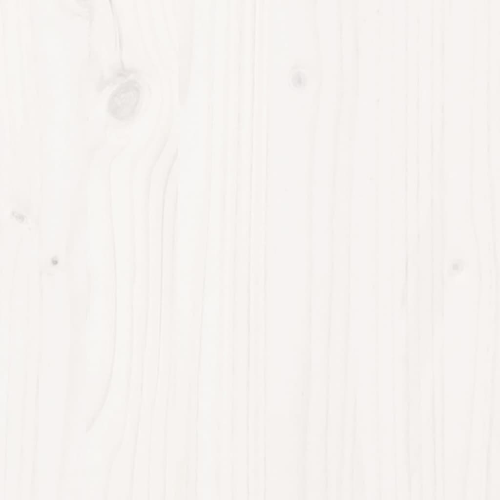 vidaXL Sofá de jardín con reposabrazos madera pino blanco 69x62x70,5cm