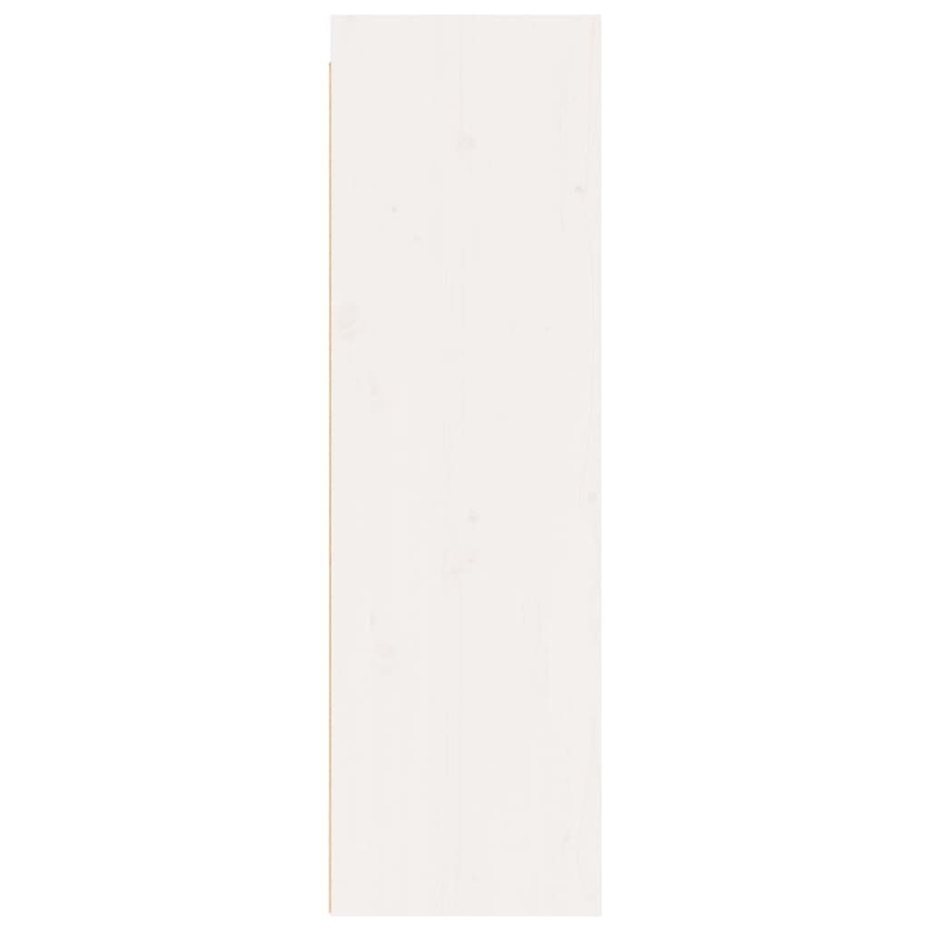 vidaXL Armario de pared 2 uds madera maciza pino blanco 30x30x100 cm
