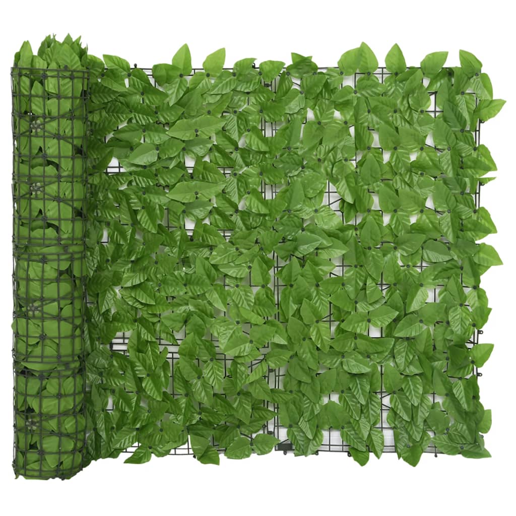 vidaXL Toldo para balcón con hojas verde 300x100 cm