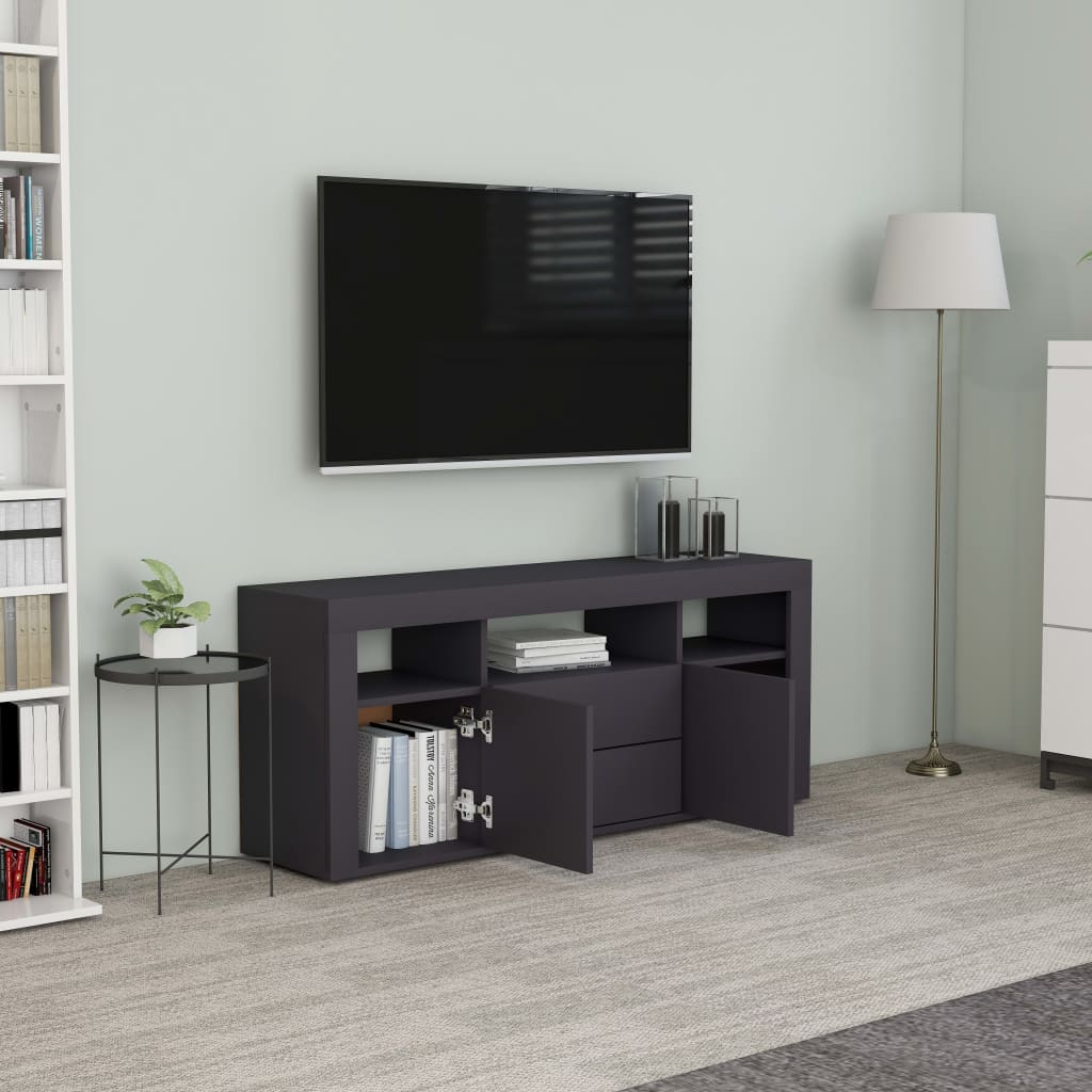 vidaXL Mueble para TV madera contrachapada gris 120x30x50 cm