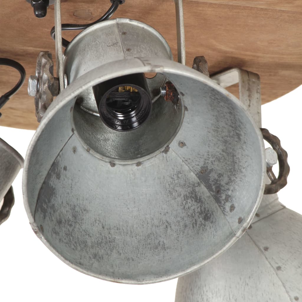 vidaXL Lámpara de techo industrial 25 W plateado 42x27 cm E27