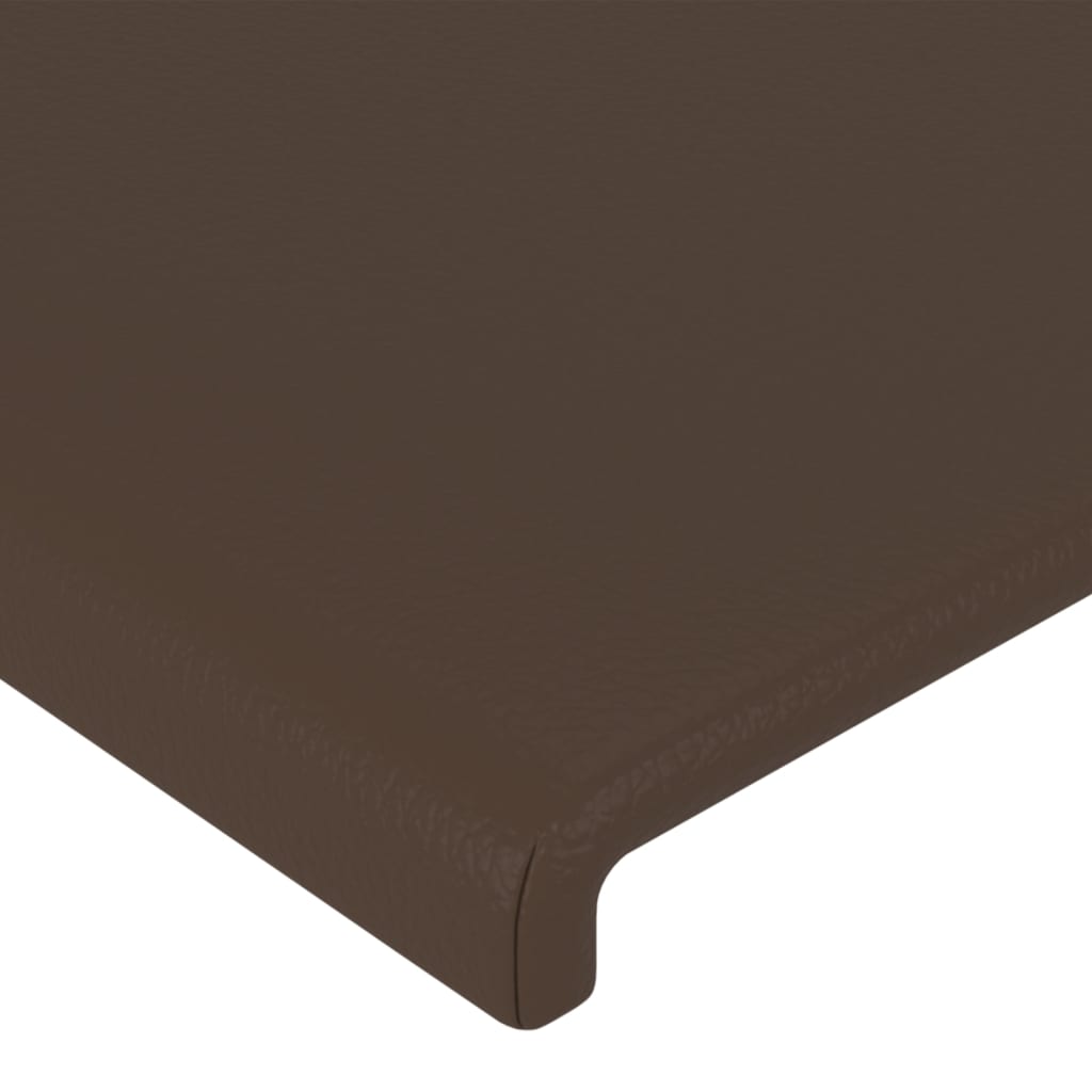 vidaXL Cabecero de cuero sintético marrón 147x23x78/88 cm