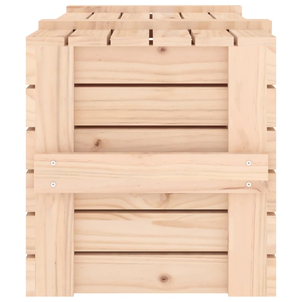 vidaXL Caja de almacenaje madera maciza de pino 91x40,5x42 cm