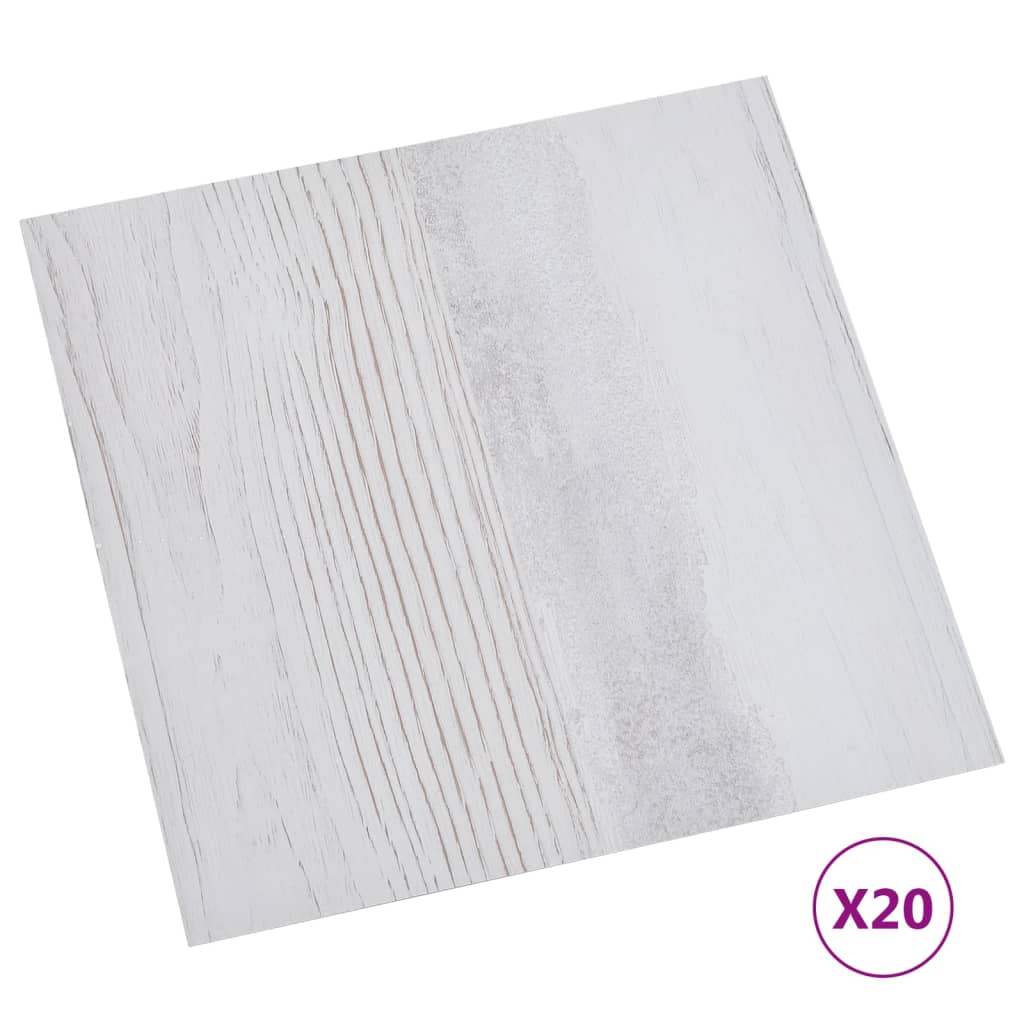 vidaXL Tarimas autoadhesivas 20 piezas PVC 1,86 m² gris claro