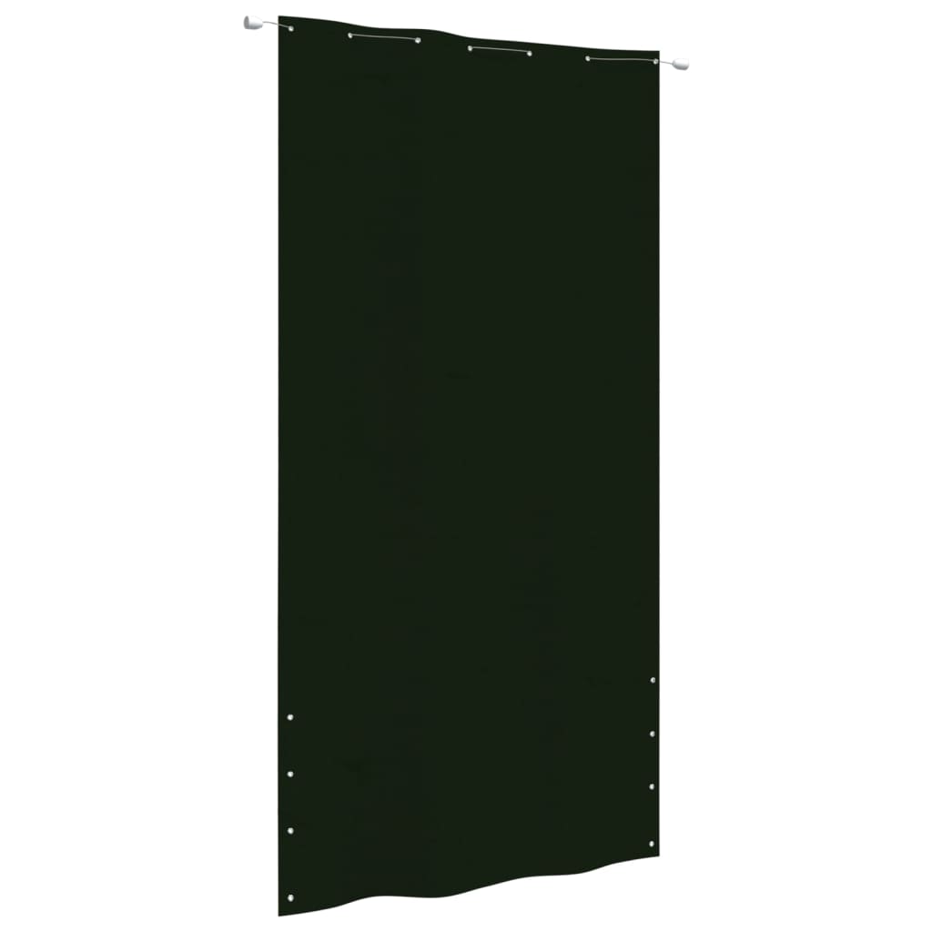 vidaXL Toldo pantalla para balcón tela oxford verde oscuro 140x240 cm