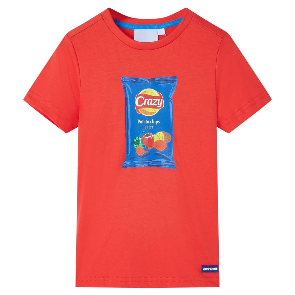 Camiseta de manga corta infantil rojo 92