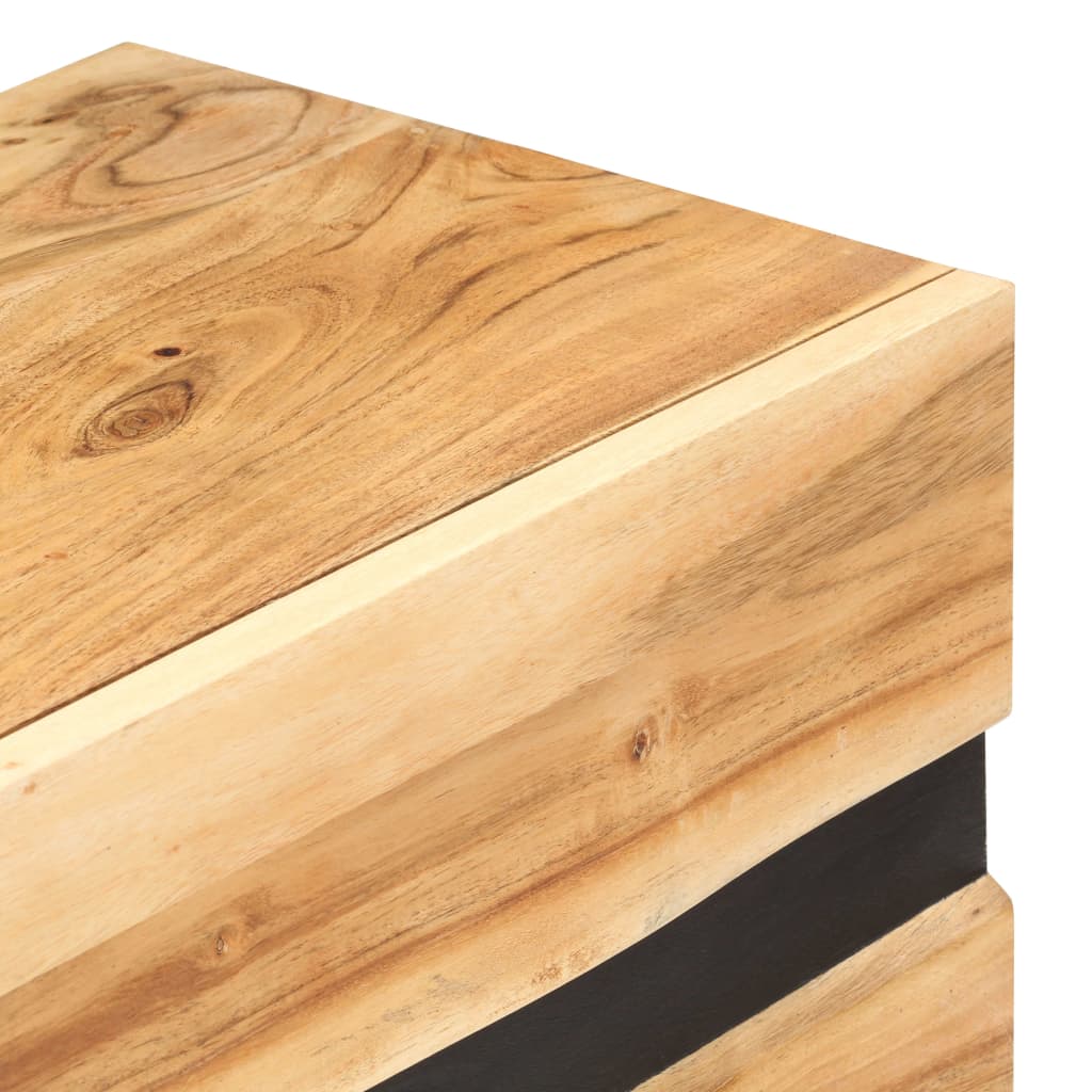 vidaXL Aparador de madera maciza de acacia 120x30x75 cm