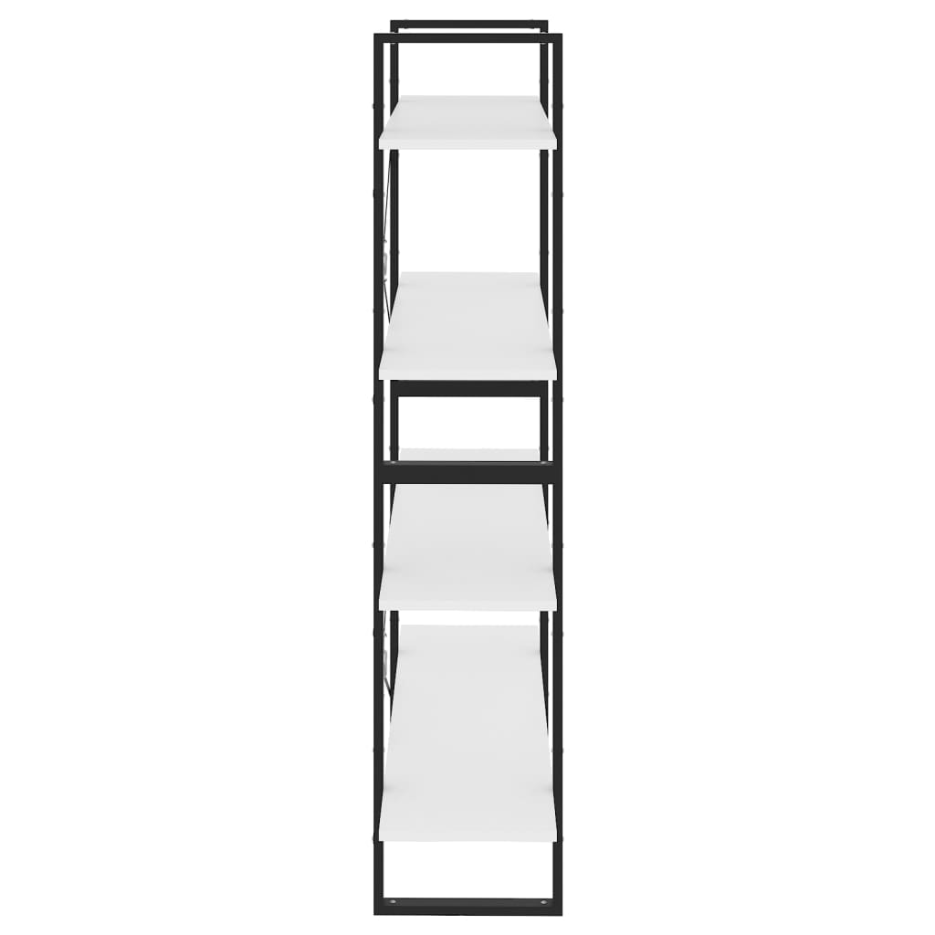 vidaXL Estantería 4 niveles madera contrachapada blanco 100x30x140 cm