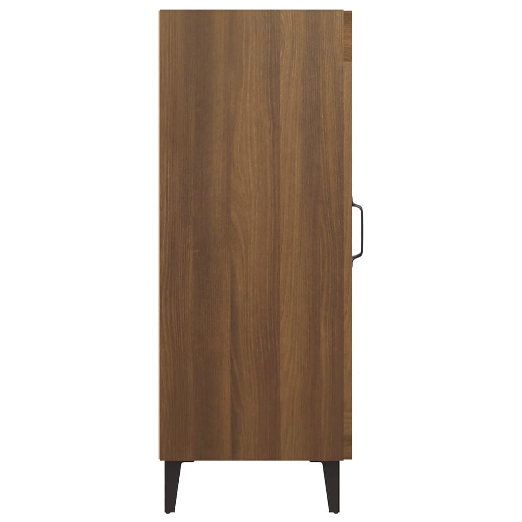 vidaXL Aparador madera contrachapada color roble marrón 34,5x34x90 cm
