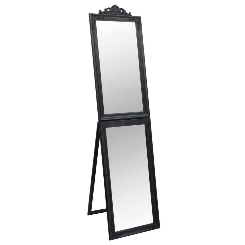 vidaXL Espejo de pie negro 40x160 cm