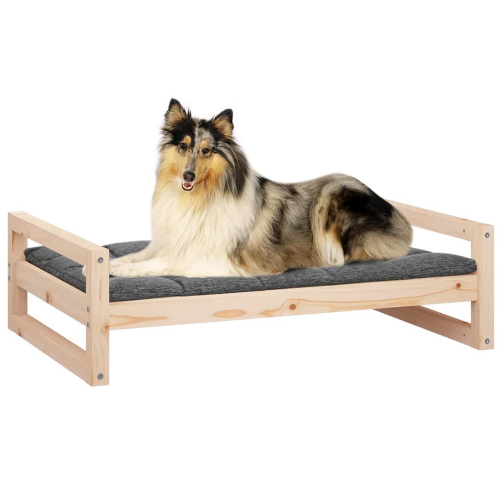 vidaXL Cama para perros madera maciza de pino 95,5x65,5x28 cm
