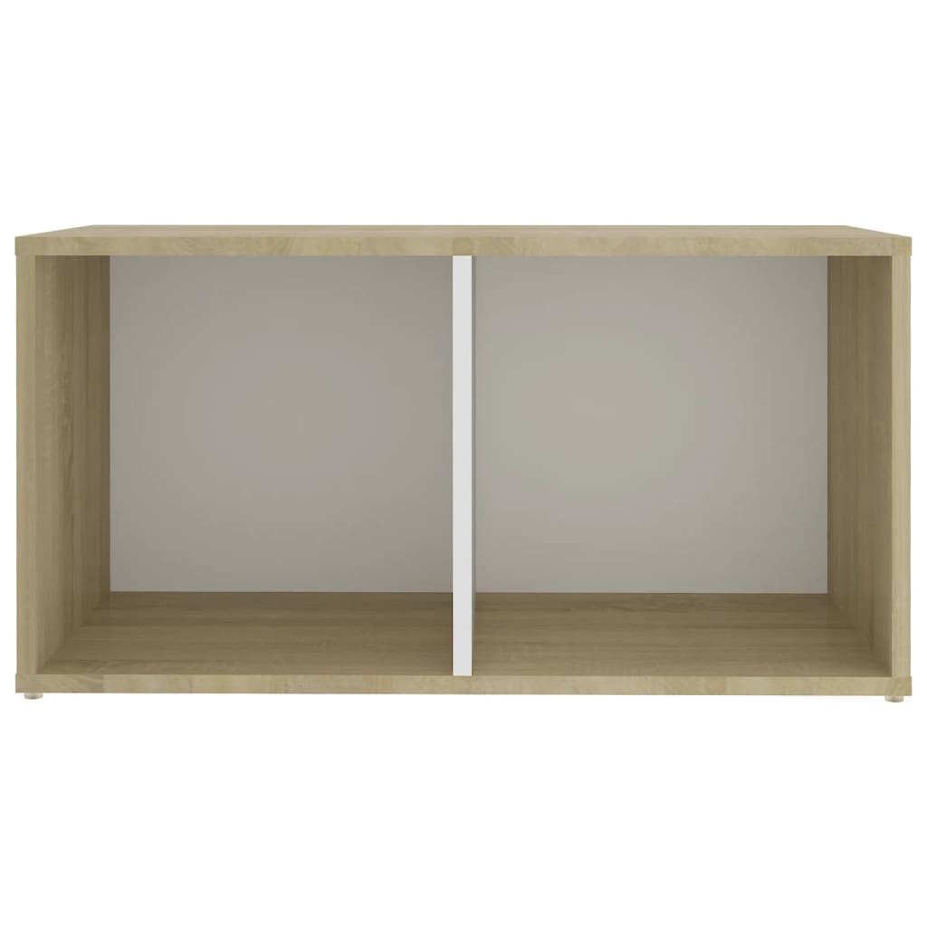 vidaXL Muebles de salón 6 pzas madera ingeniería blanco y roble Sonoma