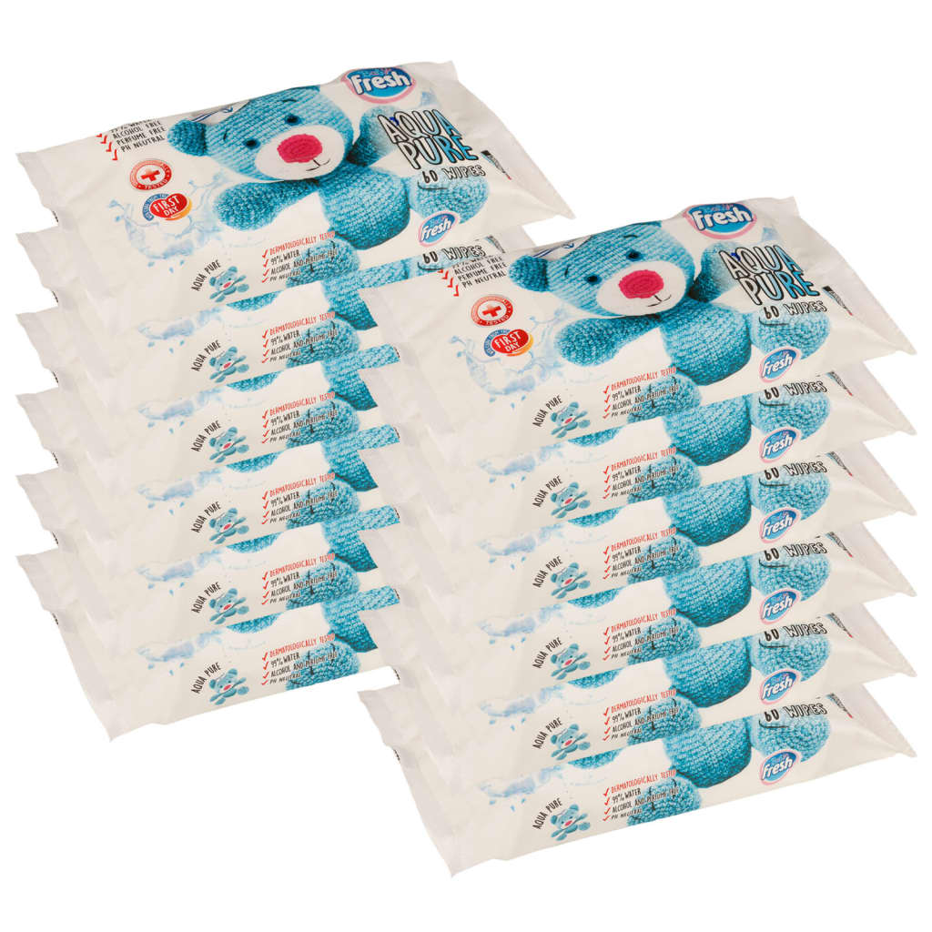 vidaXL Toallitas para bebés 12 paquetes 720 toallitas