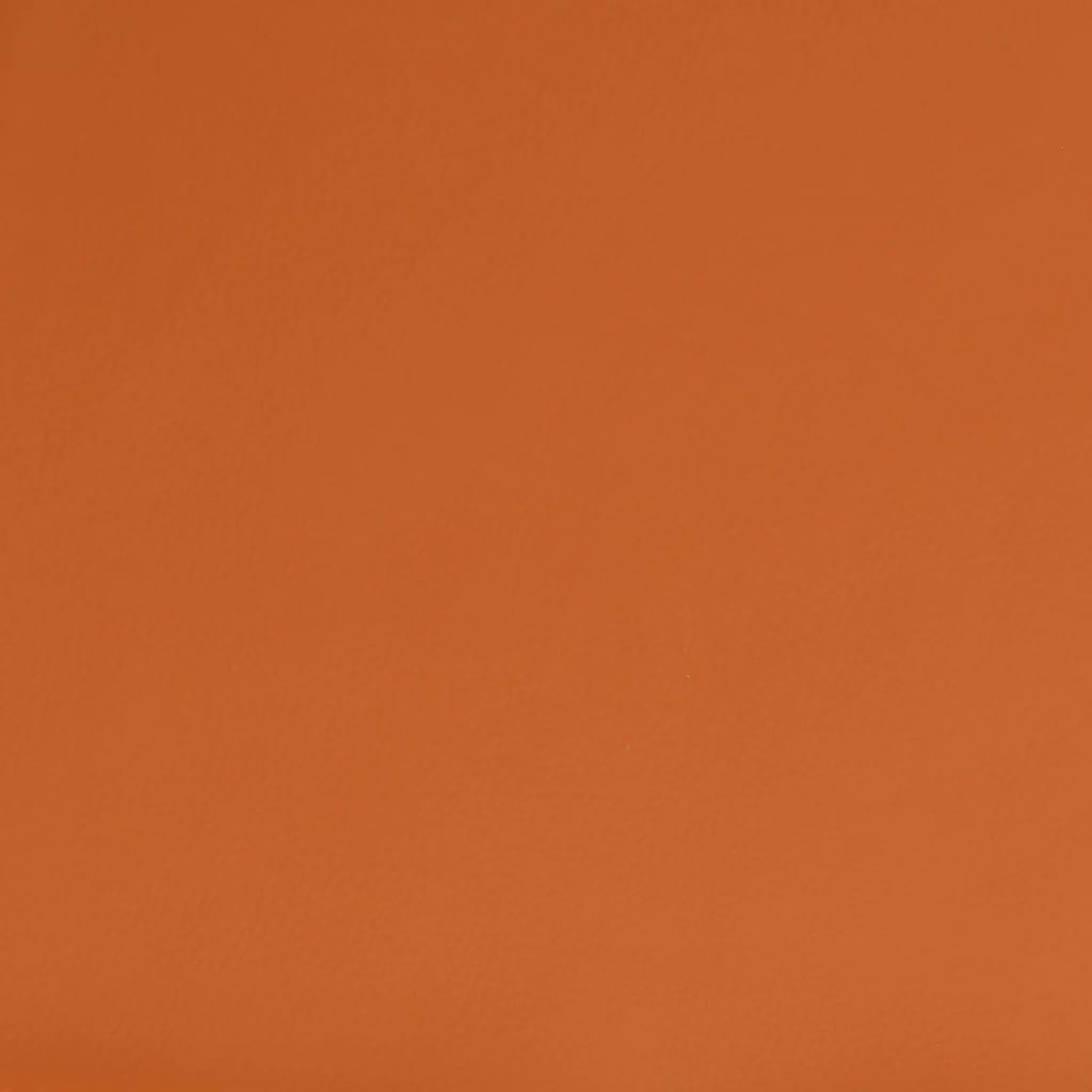 vidaXL Reposapiés tela y cuero sintético crema y naranja 45x29,5x35 cm