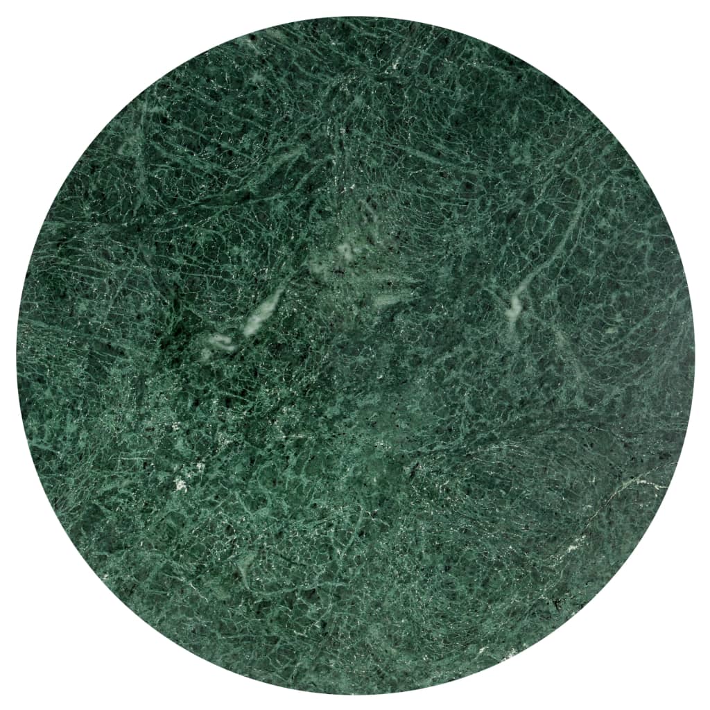 vidaXL Mesa de centro piedra real textura de mármol verde 60x60x35 cm