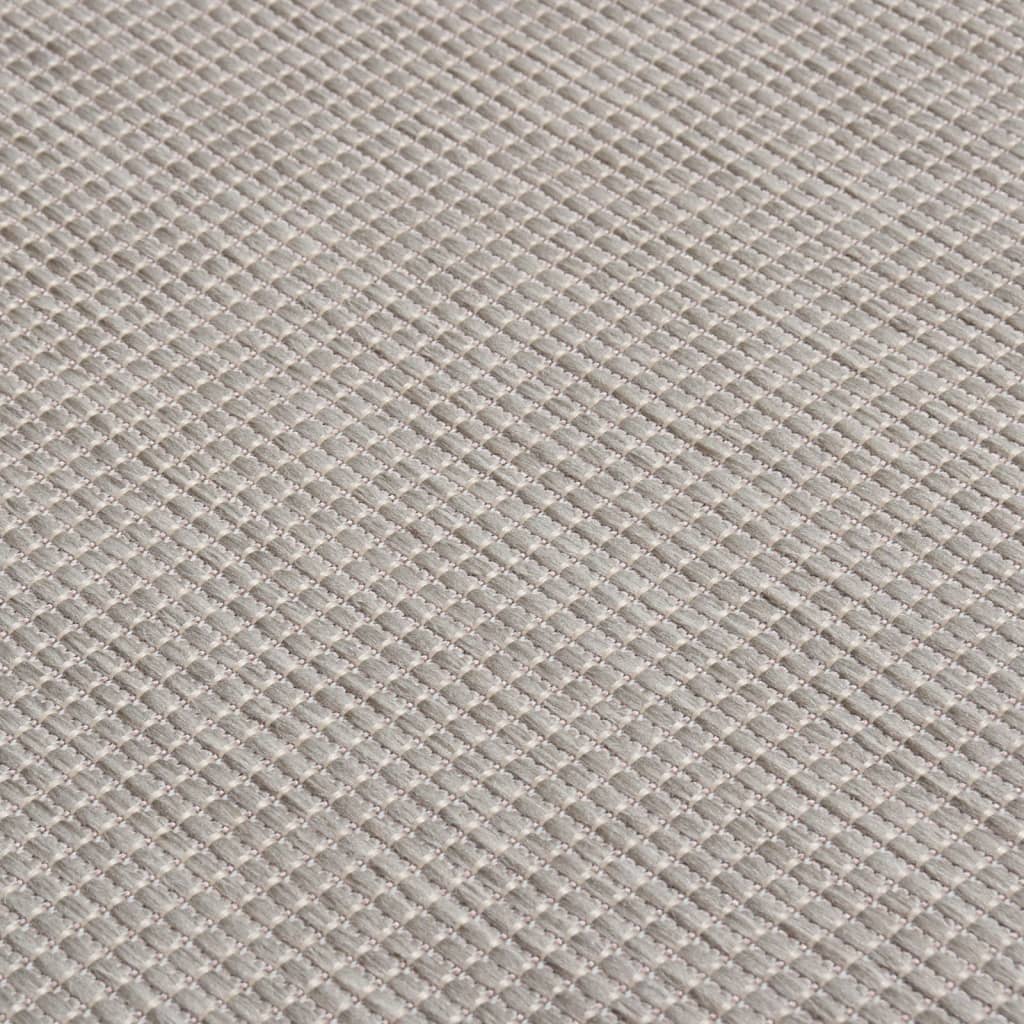 vidaXL Alfombra de exterior de tejido plano gris taupe 120x170 cm