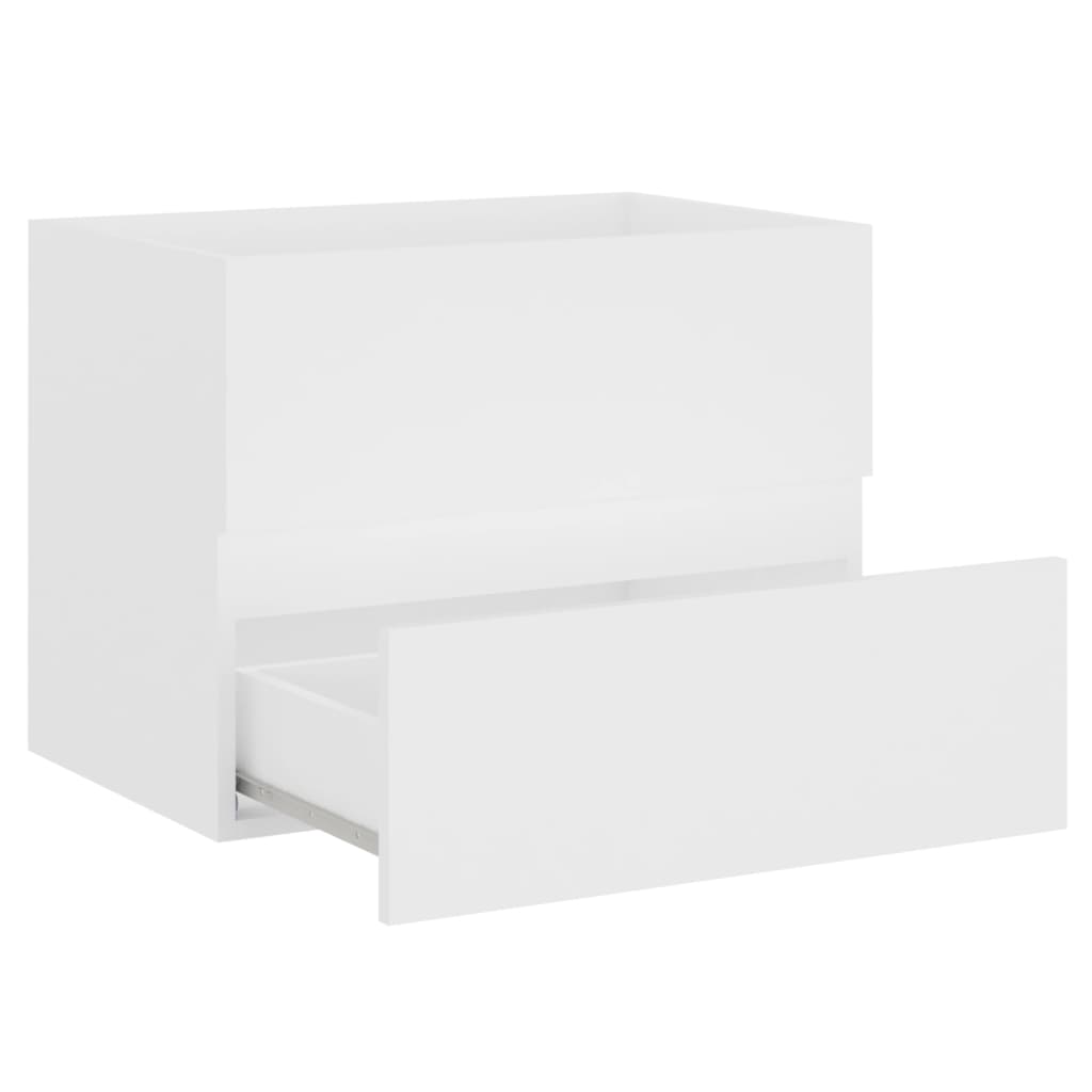 vidaXL Juego de muebles de baño 2 pzas madera contrachapada blanco