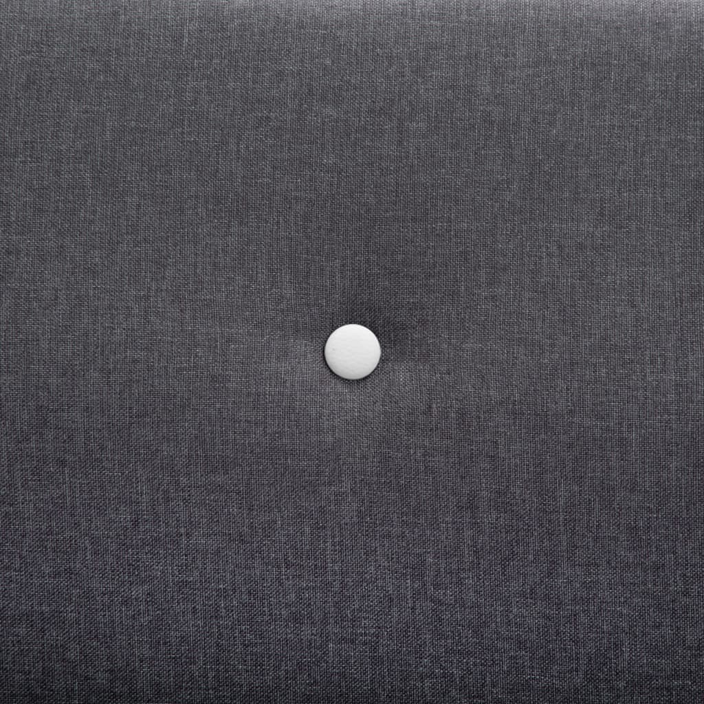 vidaXL Sofá de 2 plazas tapizado de tela gris oscuro 115x60x67 cm