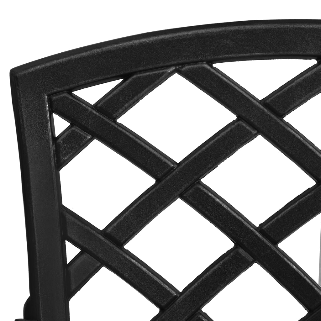 vidaXL Mesa y sillas de bistró 5 piezas aluminio fundido negro