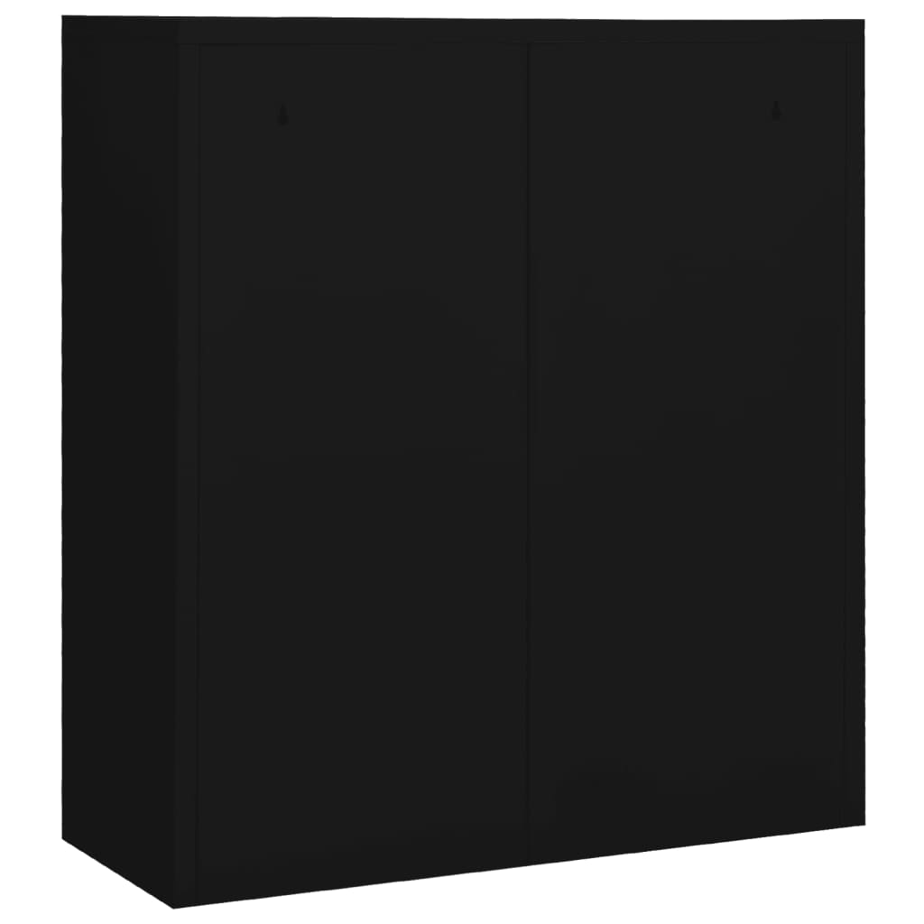 vidaXL Armario de oficina de acero negro 90x40x102 cm