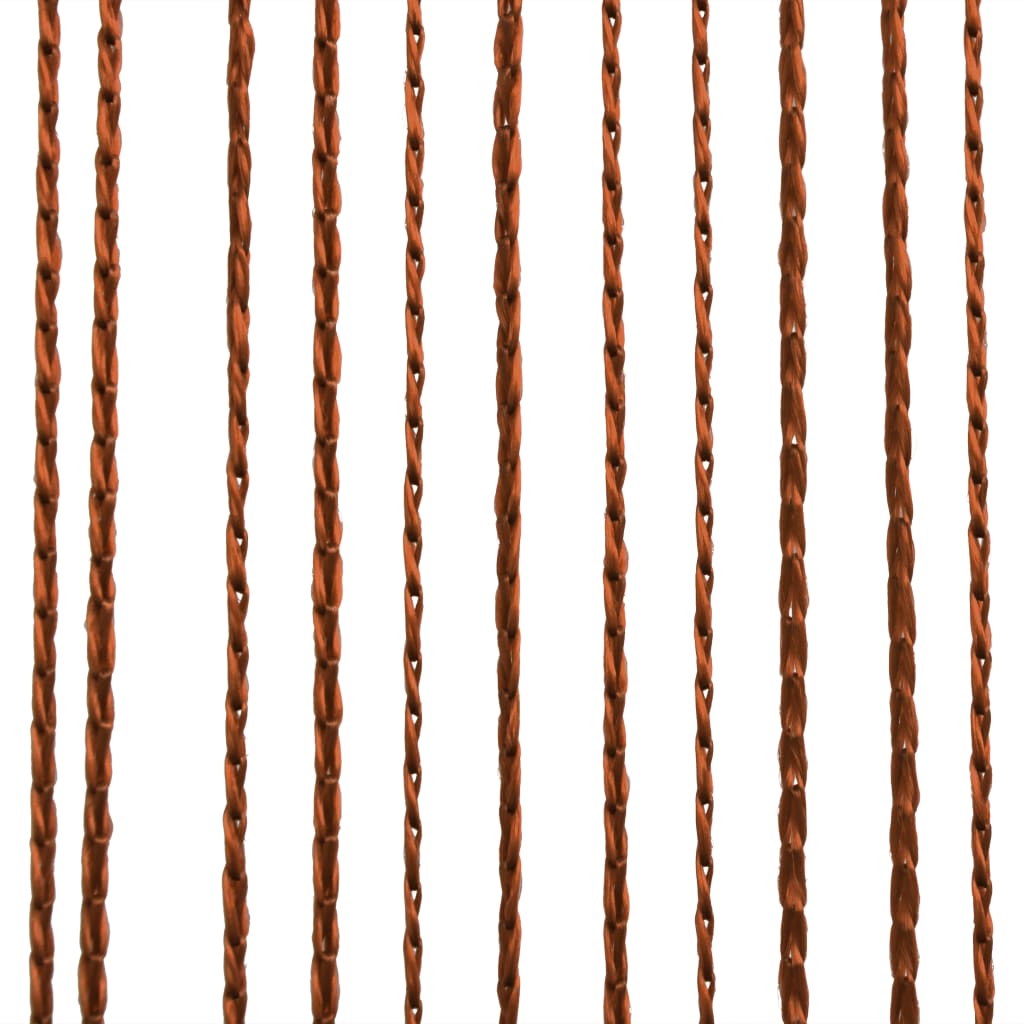 vidaXL Cortinas de flecos 2 piezas 100x250 cm marrón