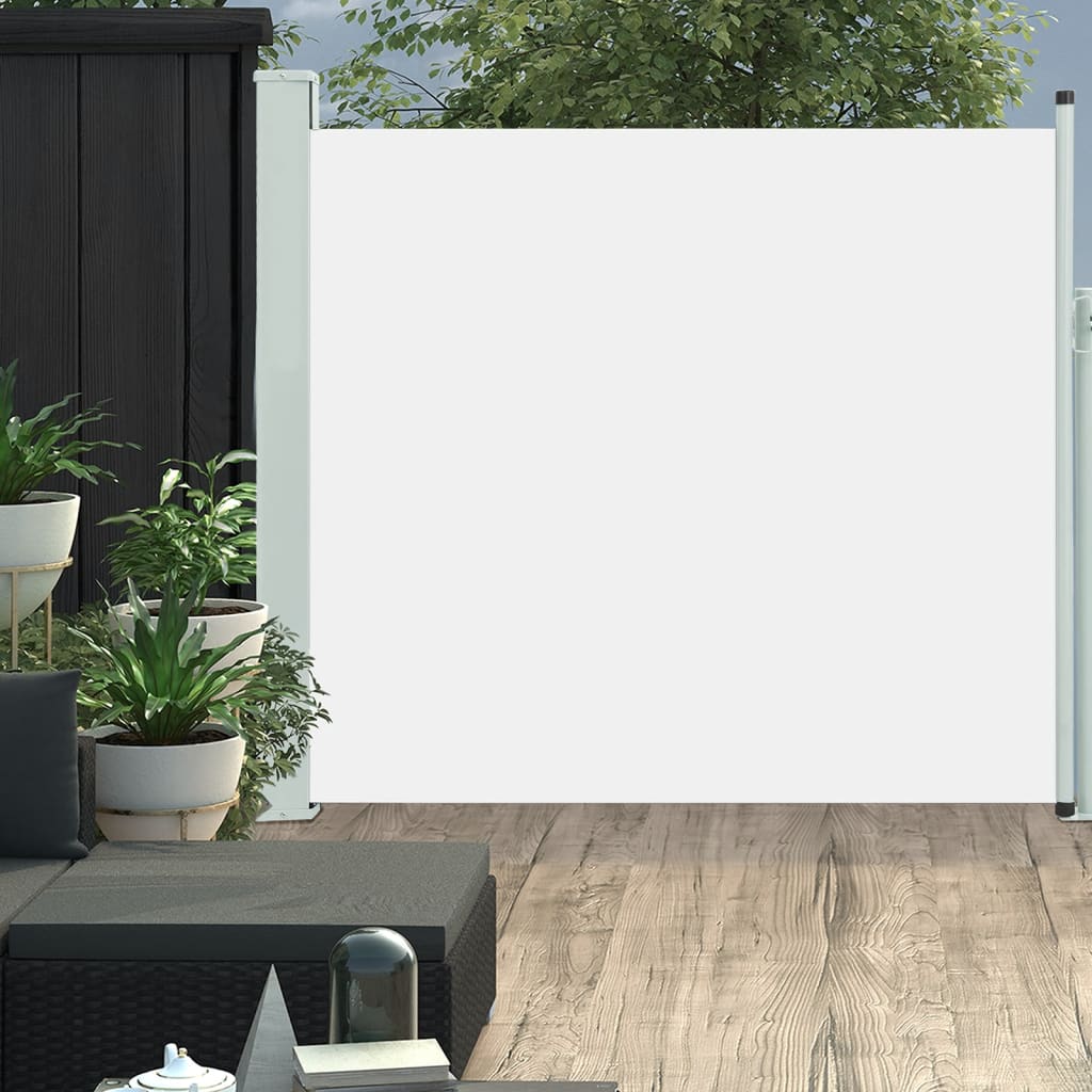 vidaXL Toldo lateral retráctil de jardín color crema 170x300 cm